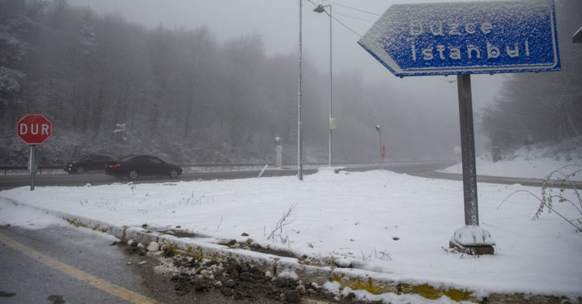 Bolu Dağı’nda kar yağışı!