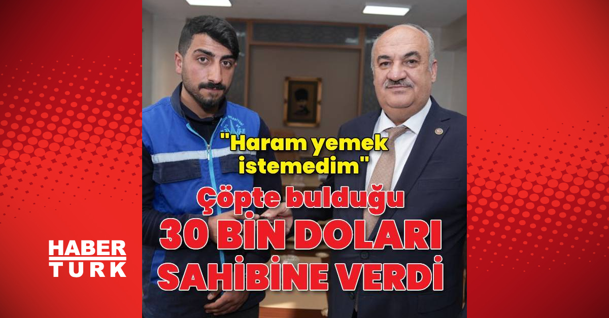 İnsanlık ölmemiş! Çöpte bulduğu 30 bin doları sahibine verdi