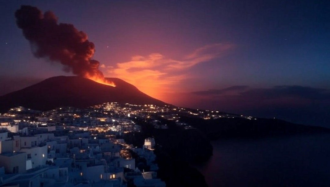 “Santorini Yanardağı patladı” yalanı: Sahte video büyük panik yarattı
